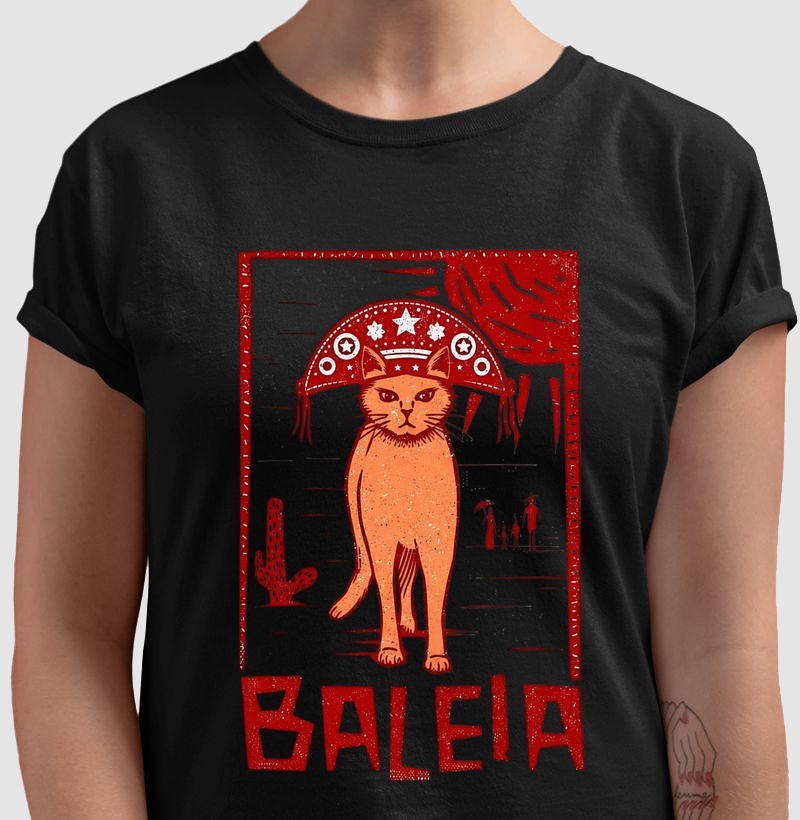Camiseta Gato Baleia