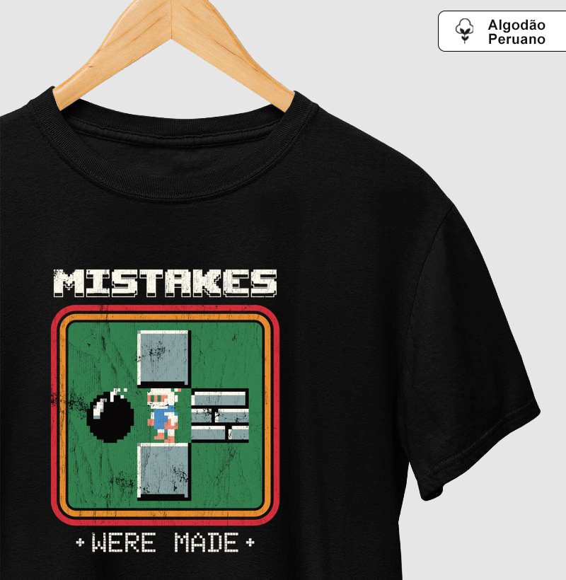 Camiseta Algodão Peruano Erros Cometidos - Camiseta Algodão Peruano