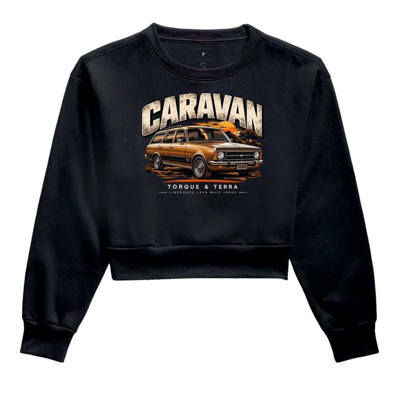 CARAVAN - LIBERDADE - Cropped Moletom