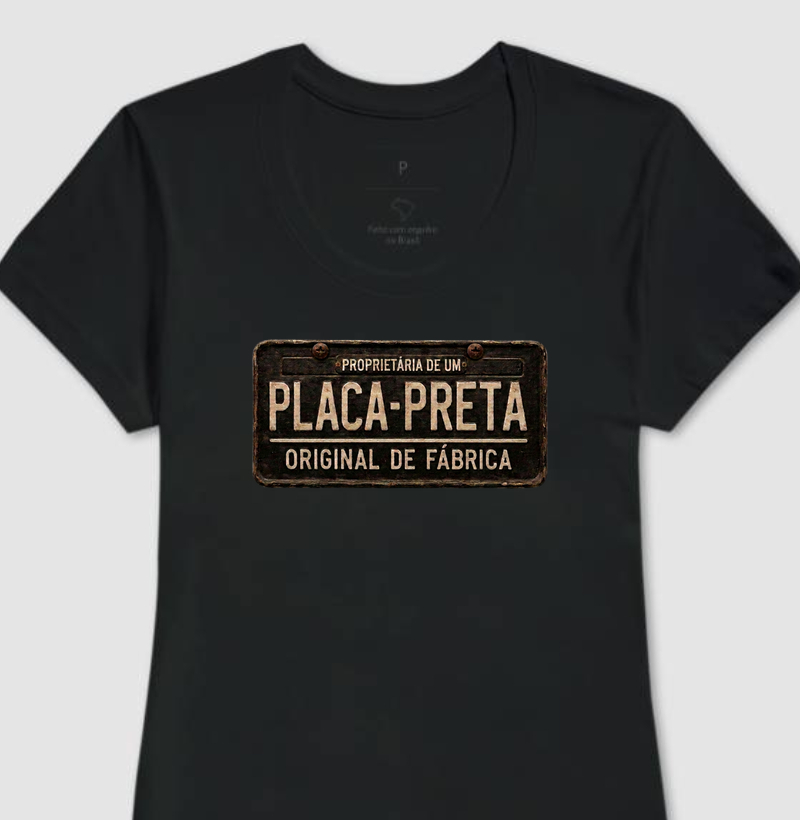 Proprietária | Placa Preta | Envelhecida