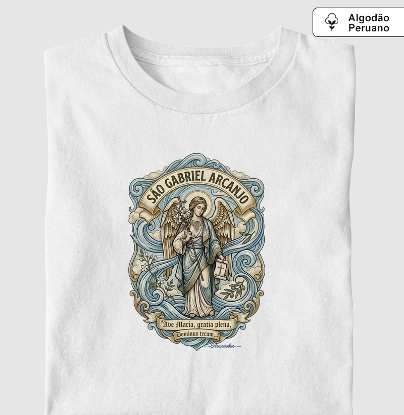 São Gabriel Arcanjo – Ar(Vento,Sopro, Anúncio) | Ave Maria Gratia Plena e Arte Sacra com Simbologia Botânica