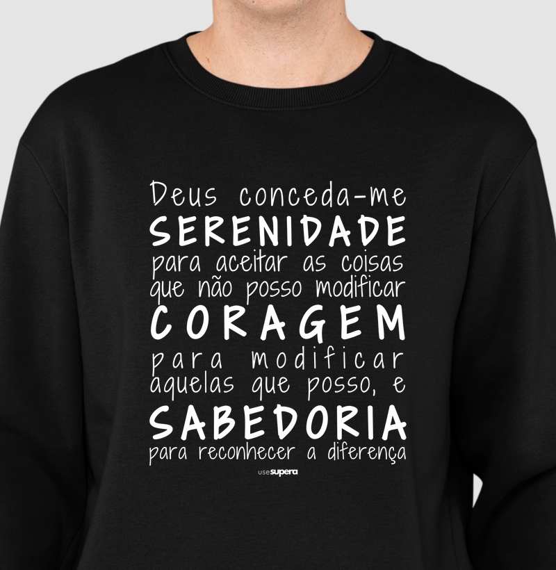 Moletom Suéter "oração da serenidade"