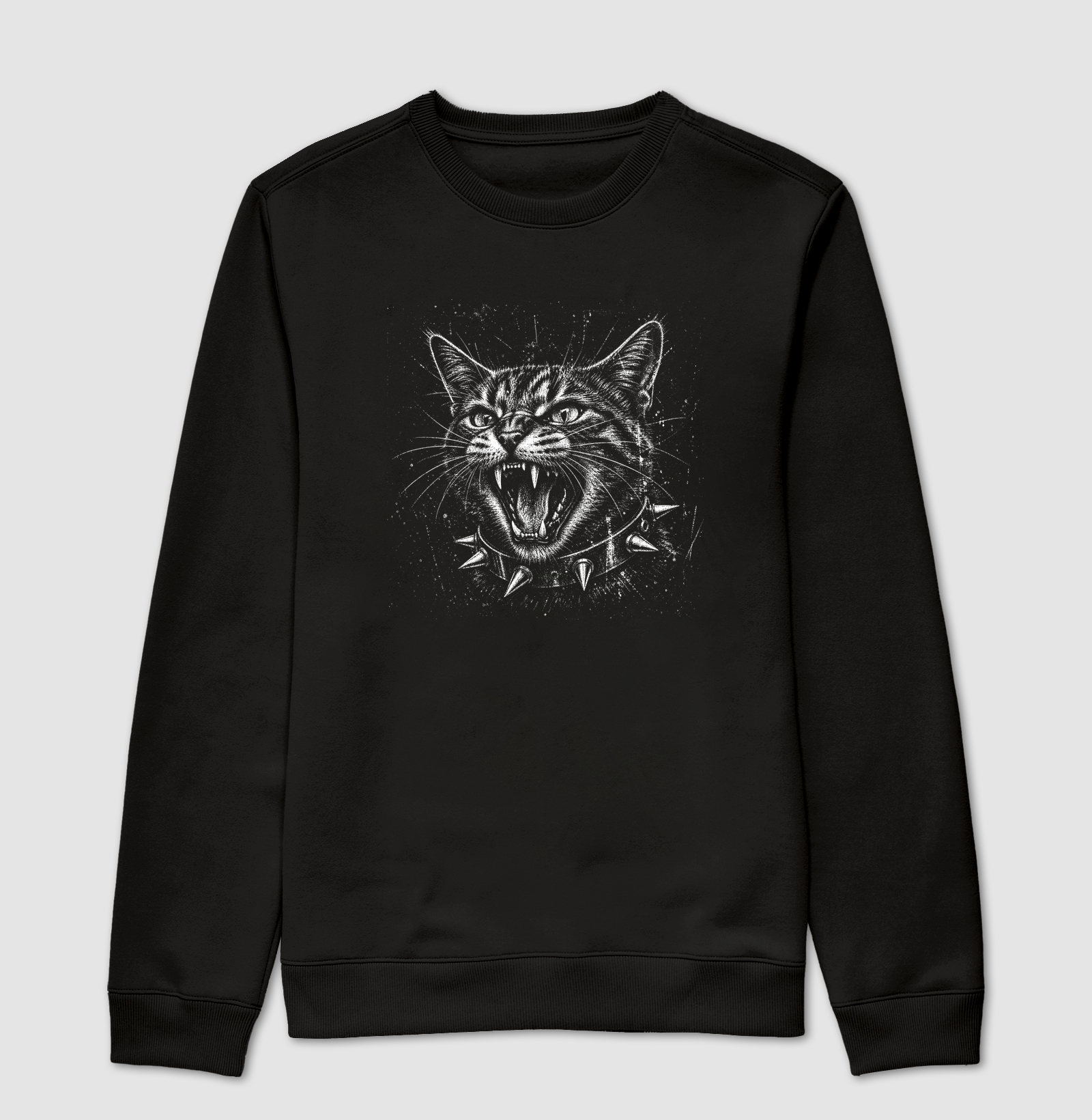 Punk Cat - Suéter Moletom