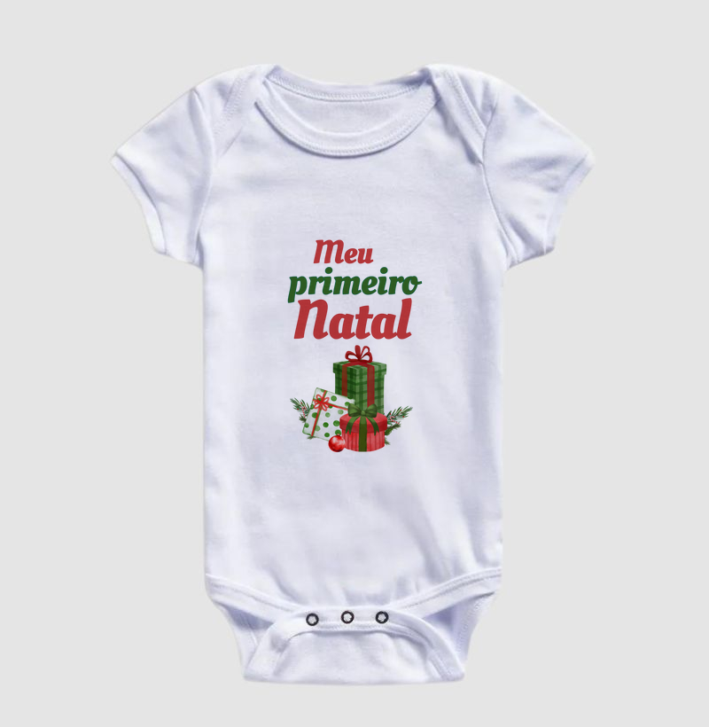 Meu primeiro natal (body bebê)