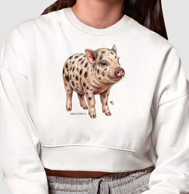 Singulares - Mini Pig - Moletom Cropped