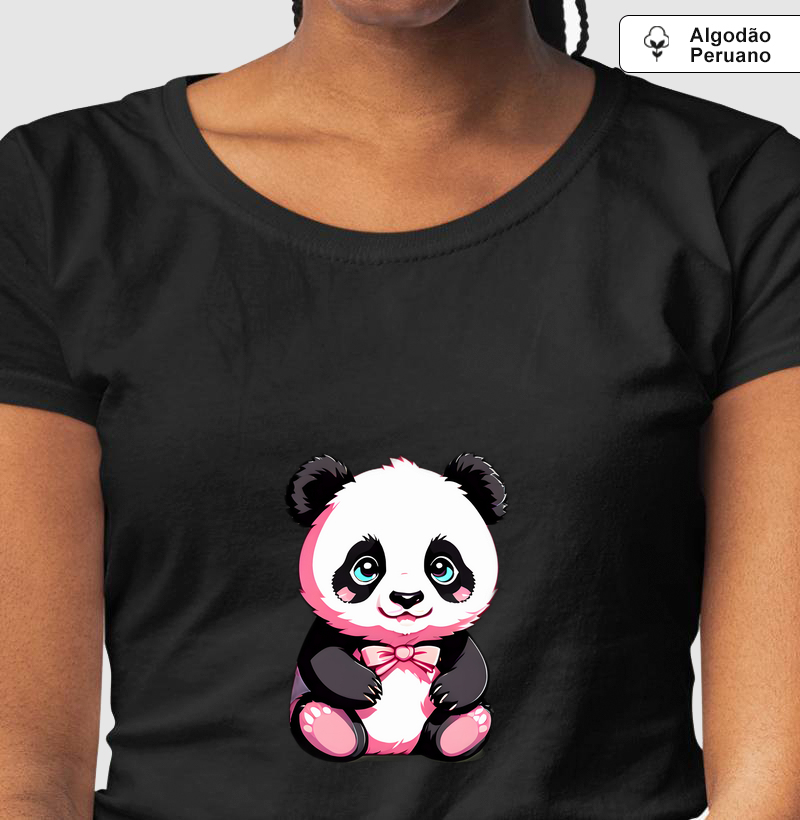 Camiseta Algodão Peruano Lovely Panda