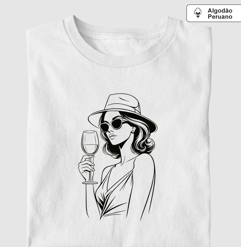 A Degustadora Elegante - Camiseta Algodão Peruano