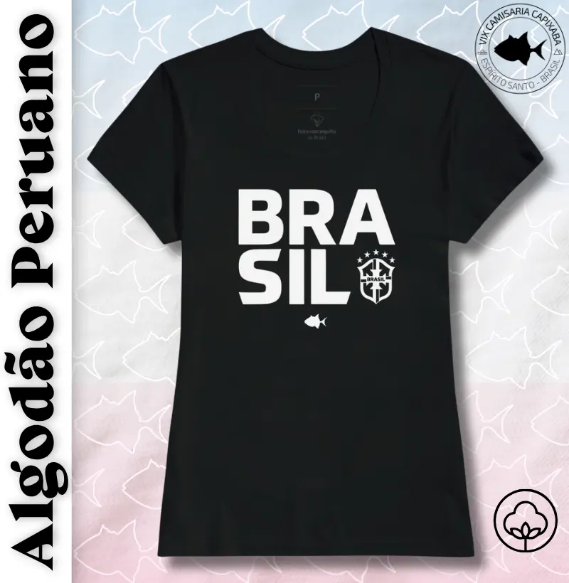 Brasil Nome e Escudo - Peruano Feminina - #28694
