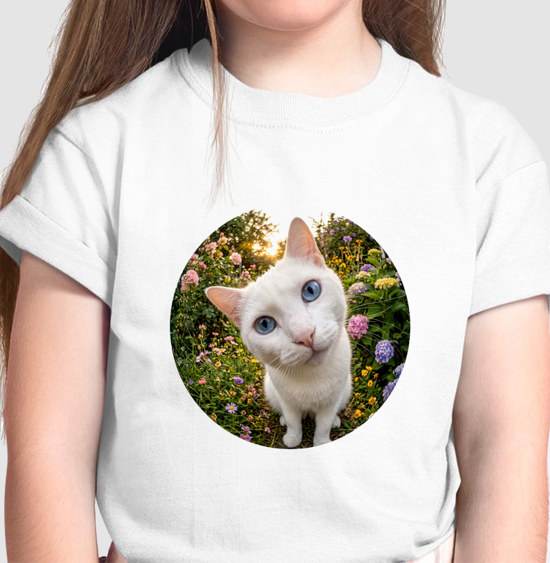 Gato Branco de Olho em Você