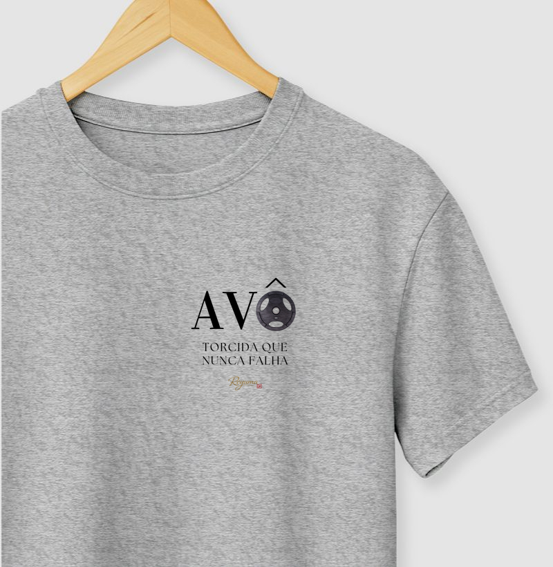Camiseta Masculina, Feminina, Babylook e Unissex Crossfit/Musculação “Avô Torcida que nunca falha" – Avô – 100% algodão