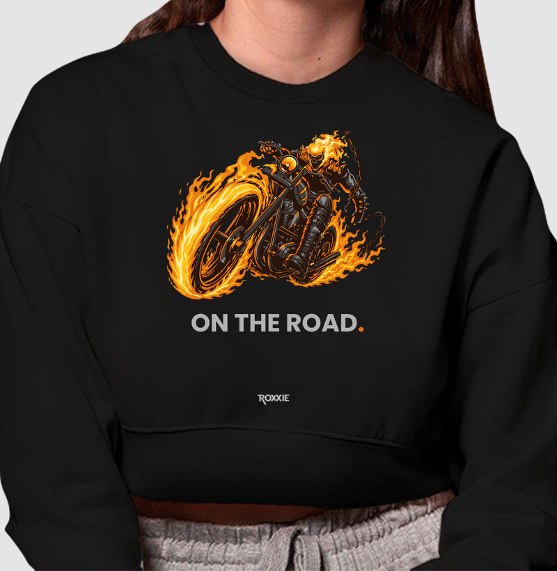 Camiseta On the Road  - Cropped Moletom