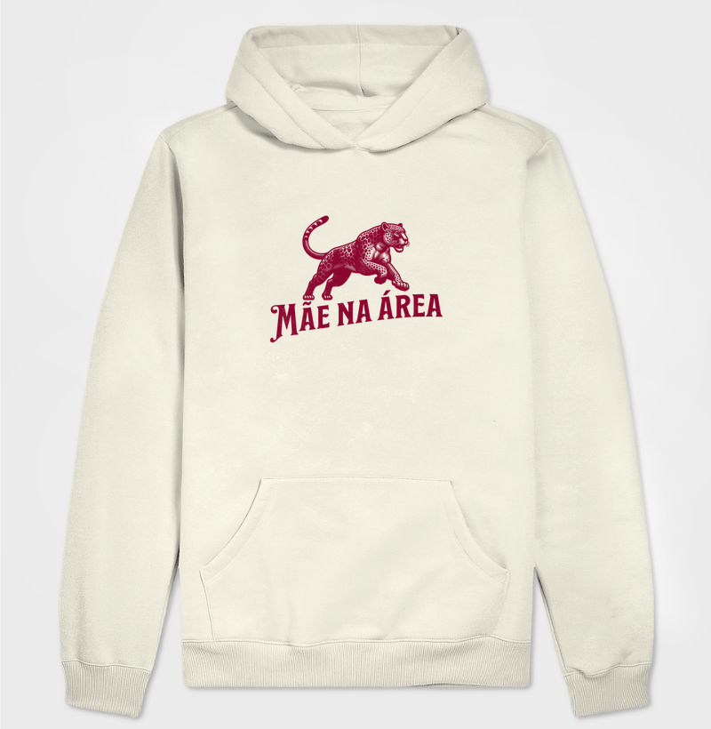 Hoodie moletom Mãe na Área - Algodão Premium - ilustração vinho