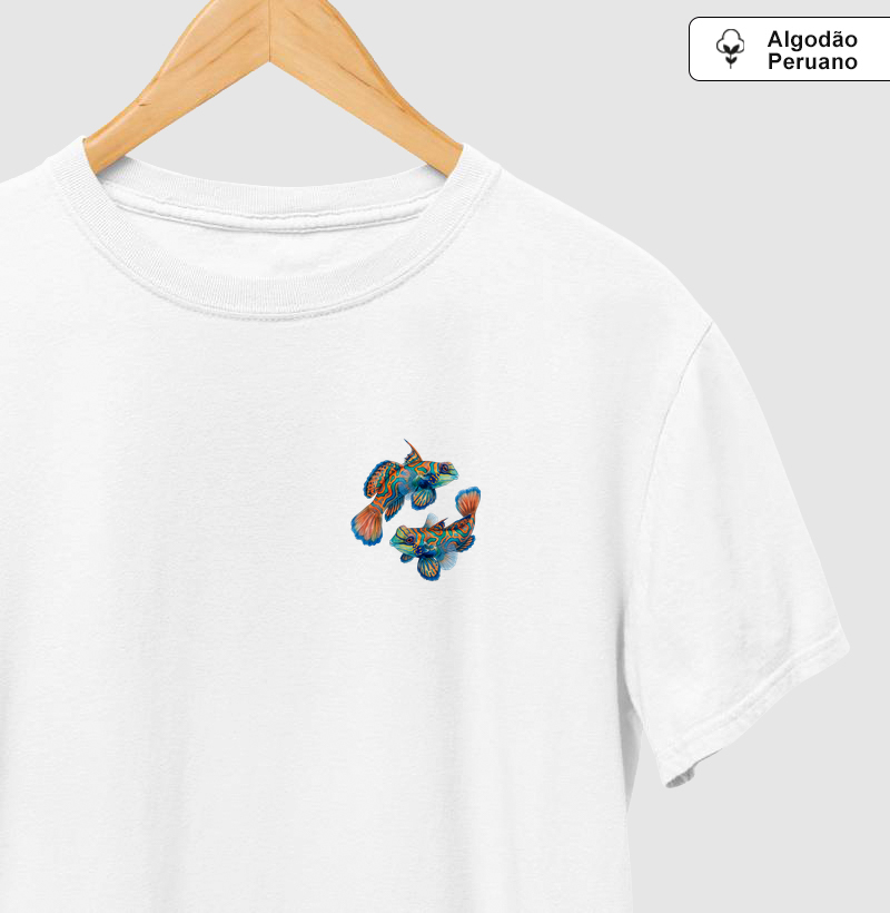 Peixes - Mini - Mandarim Real - Algodão Peruano - Camiseta Algodão Peruano