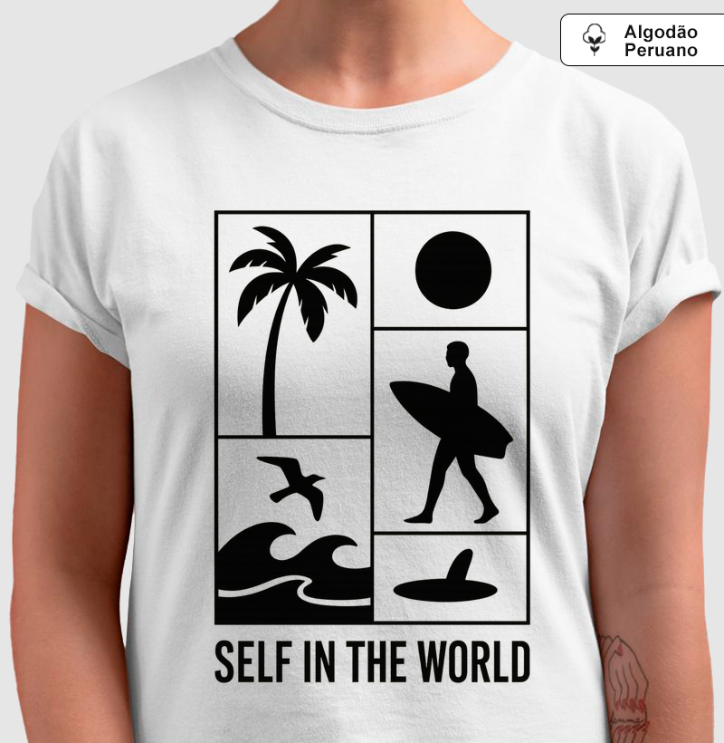 COLLAGE TROPICAL MINIMAL - Camiseta Algodão Peruano