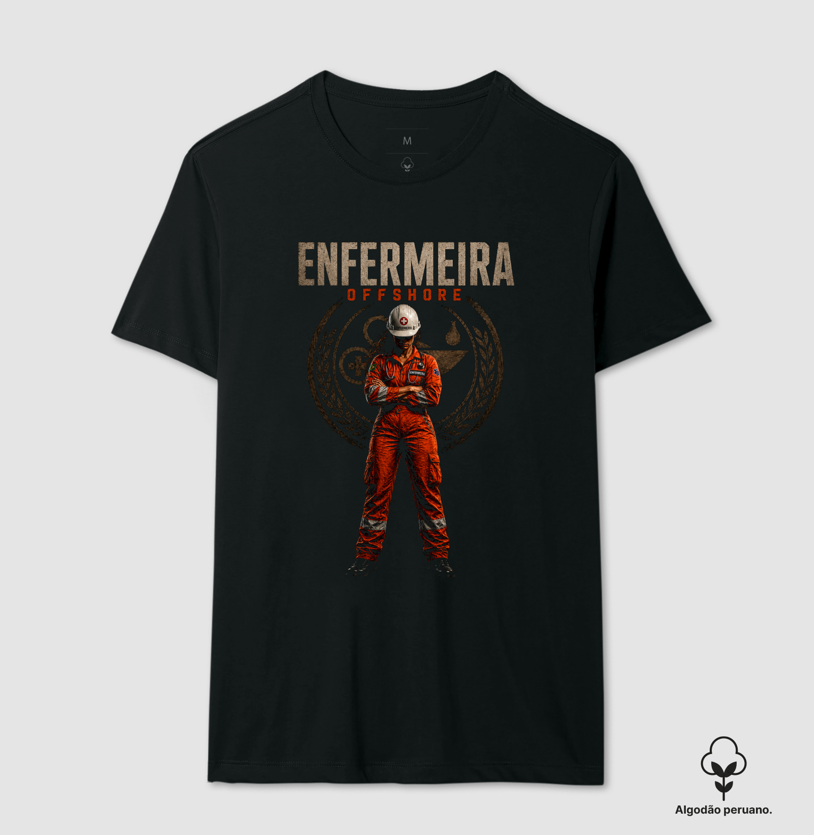 Enfermeira Offshore Hero - Camiseta Algodão Peruano