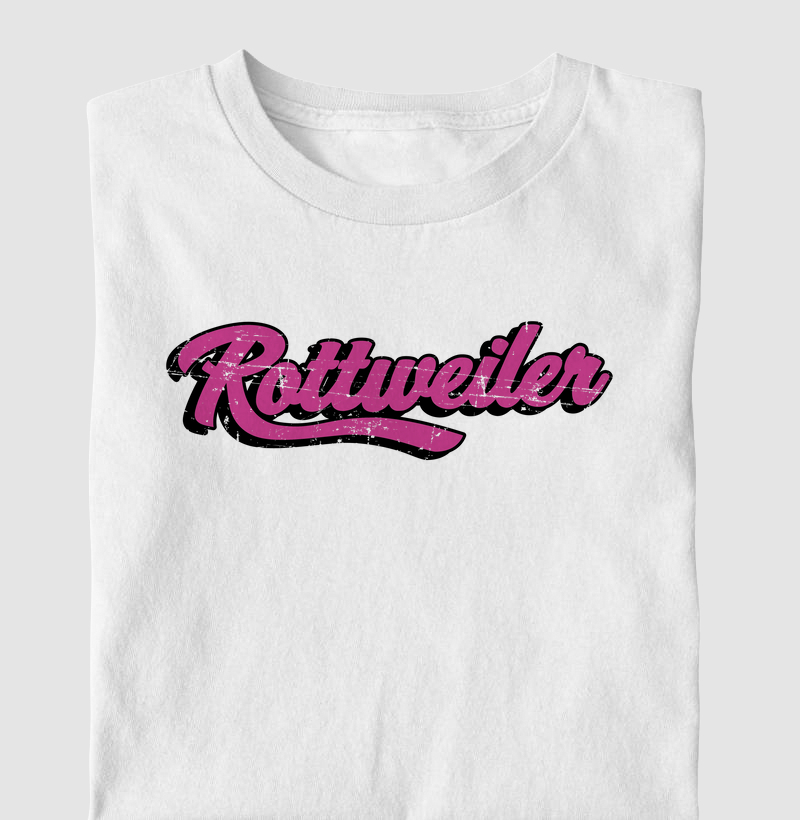 Rottweiler Texto Rosa
