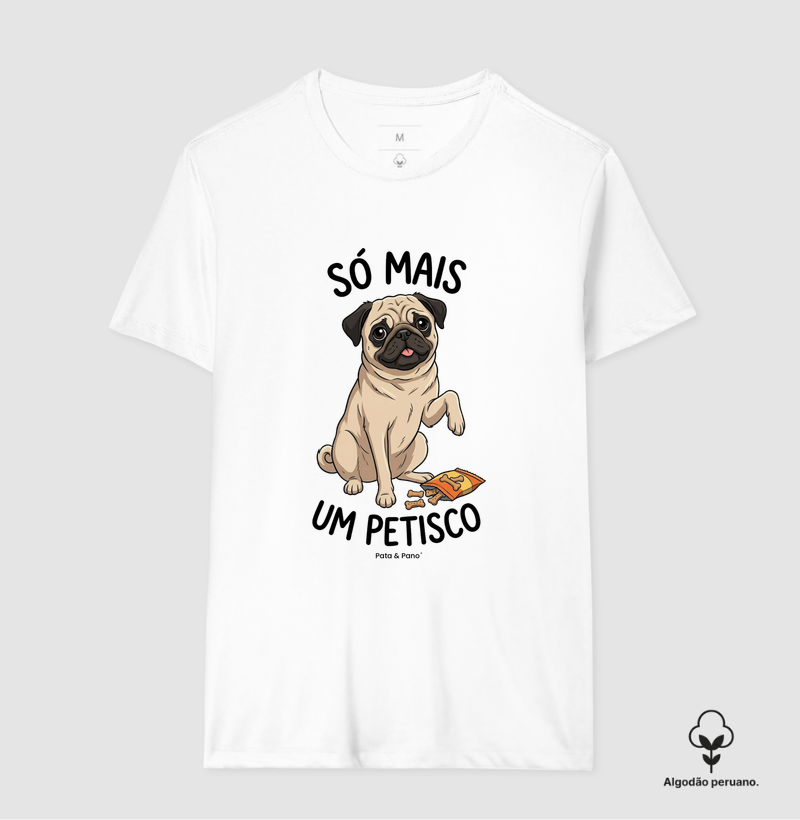 CAMISETA ALGODÃO PERUANO PUG PETISCO