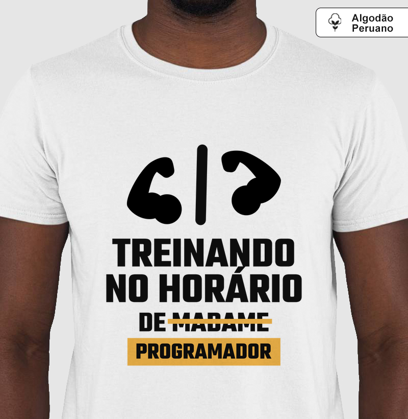 Camiseta Treinando no horário de programador