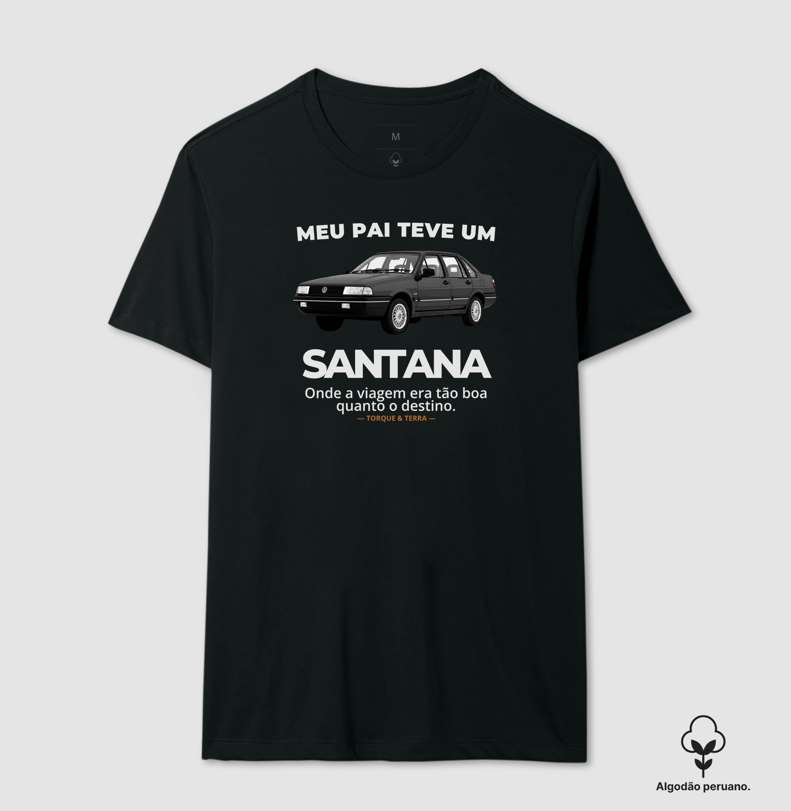 Meu pai teve um - SANTANA - cinza - Camiseta Algodão Peruano