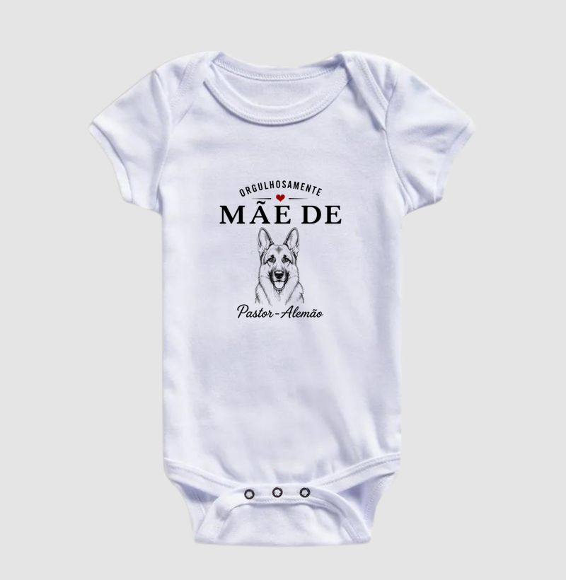 Orgulhosamente Mãe de Pastor-Alemão - Body Infantil