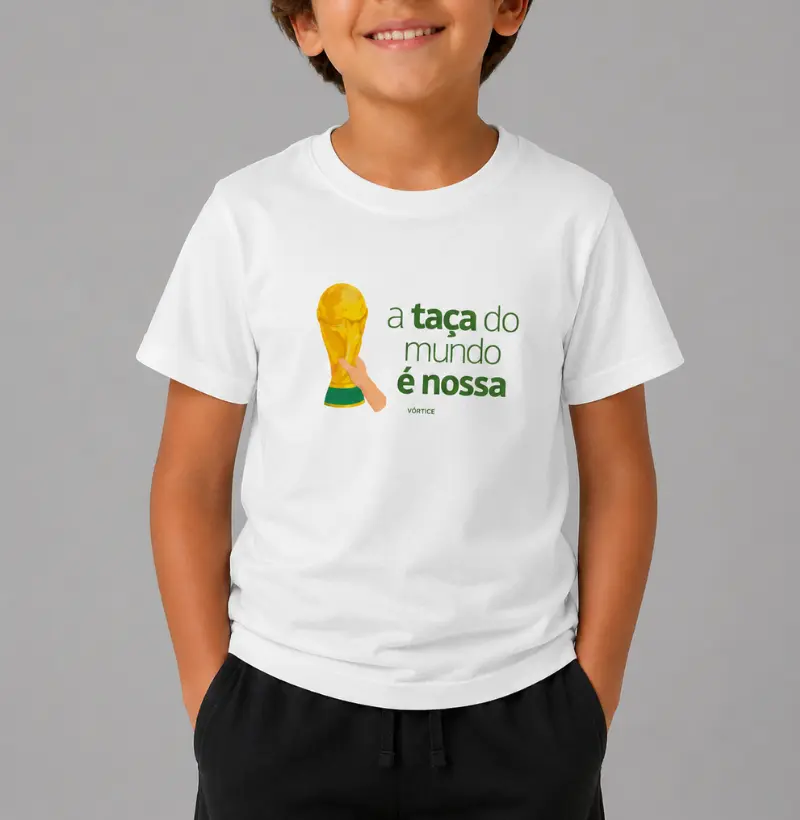 T-shirt infantil - A taça do mundo é nossa