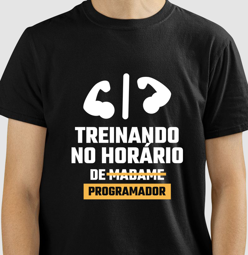 Camiseta Treinando no horário de programador