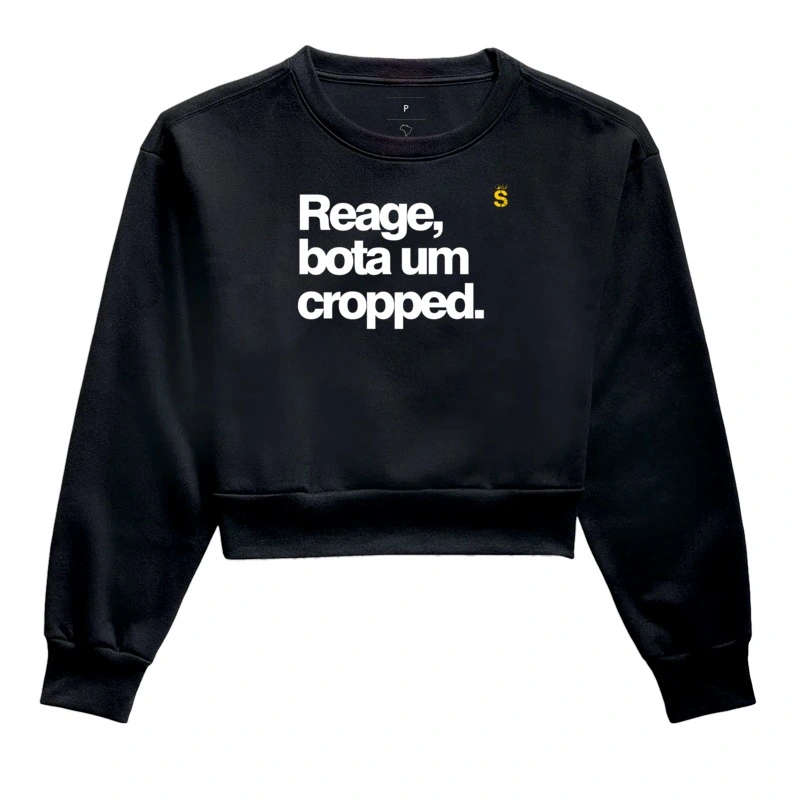 Reage, bota um cropped