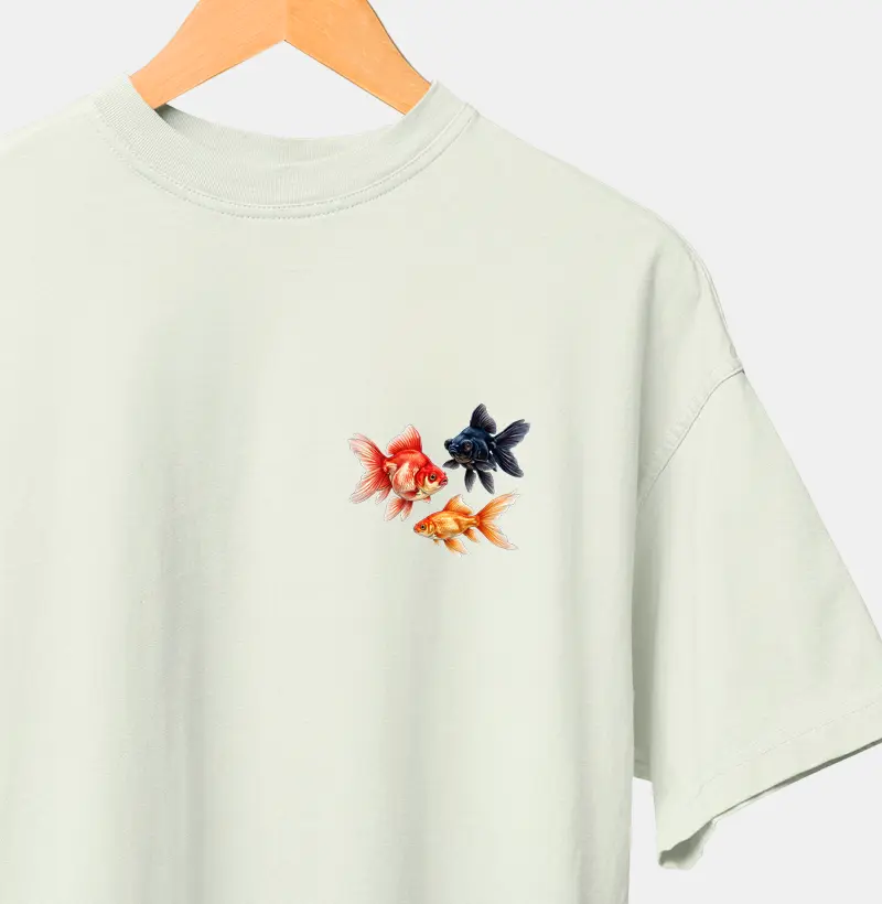 Peixes - Mini - Kinguios - Oversized - Camiseta Oversized