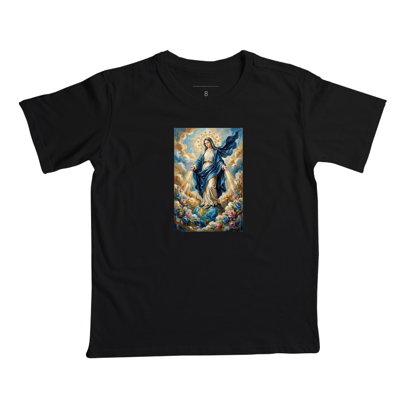 Nossa Senhora das Graças - Medalha Milagrosa Arte Sacra - Camiseta Infantil