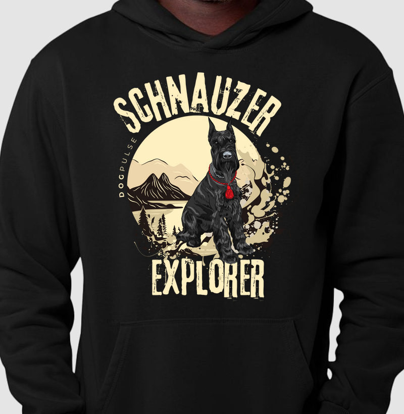 Hoodie Moletom Dog Pulse Schnauzer Explorer – Noble Adventurer