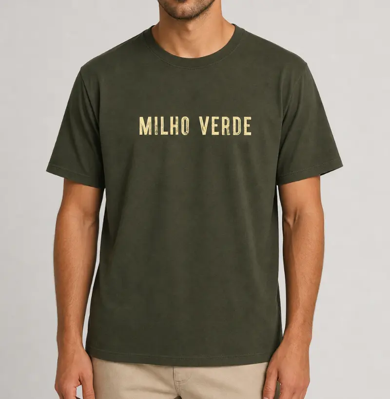 Camiseta Unissex Estampa Milho Verde 100% Algodão
