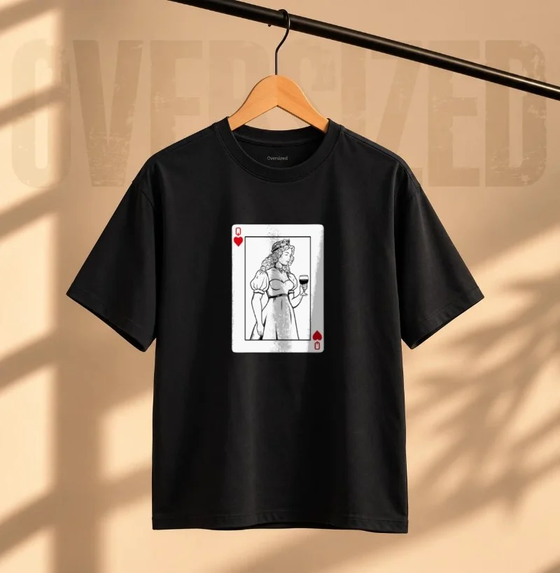 Rainha de Copas - Camiseta Oversized