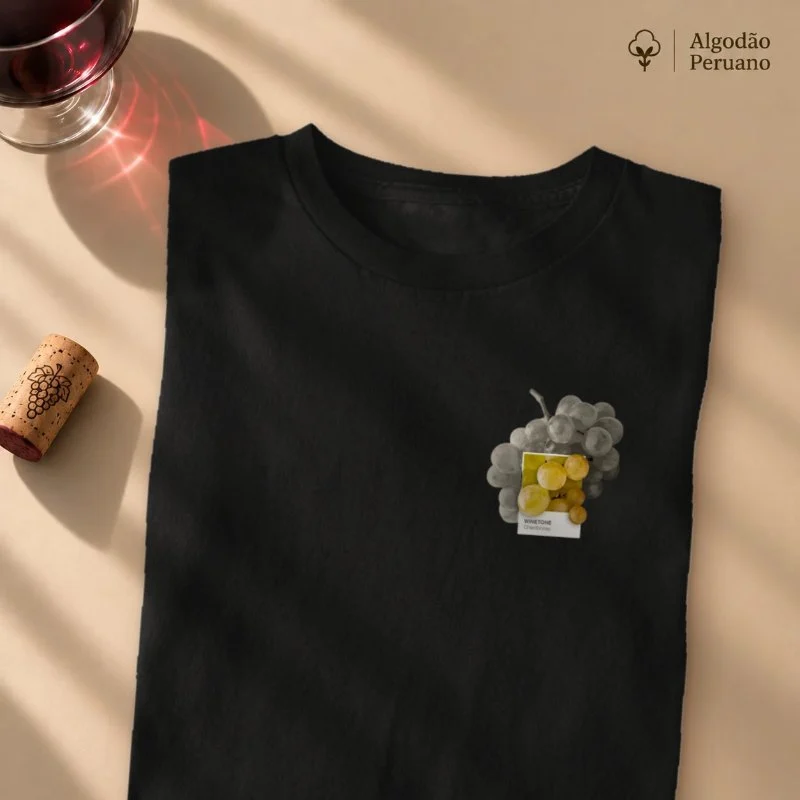 Camiseta A cor da Chardonnay - Camiseta Algodão Peruano
