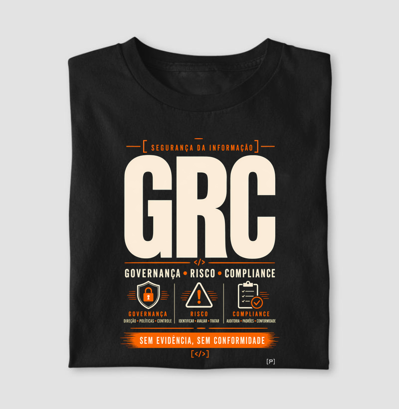 Camiseta GRC — Governança, Risco e Compliance