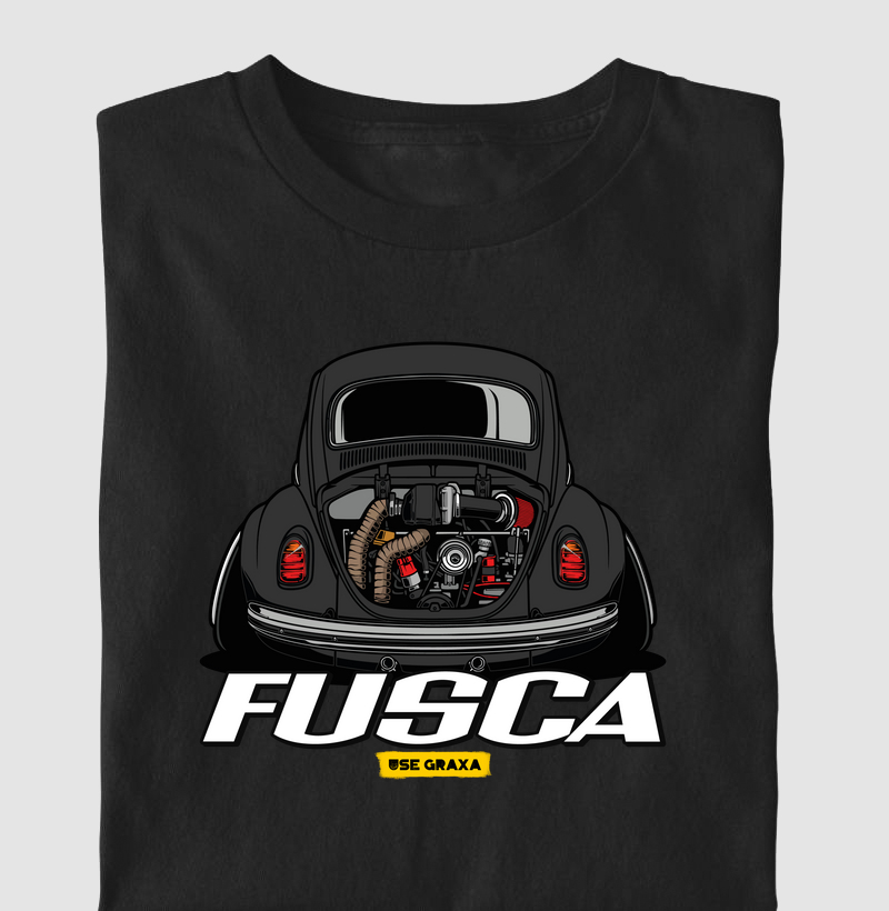 Fusca Turbo Preto Escrita