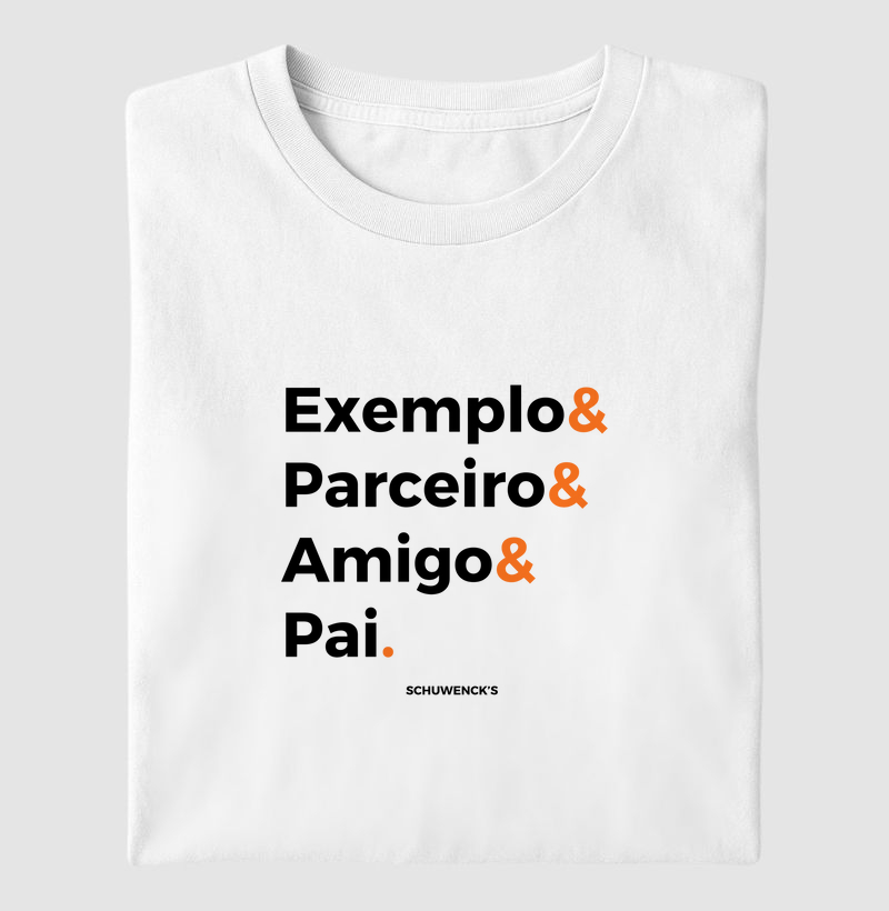 Camisa Dia dos Pais Preto & Laranja