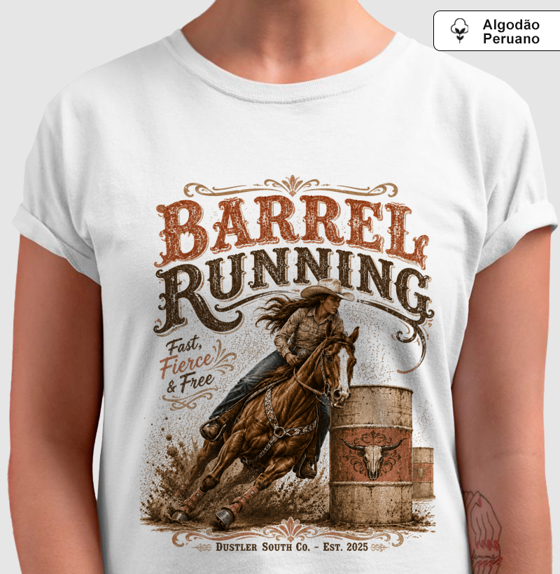 Baby Look Country Feminina Barrel Running
