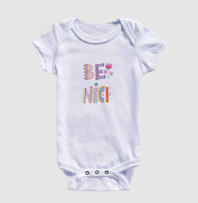 Body Infantil Be Nice Flower