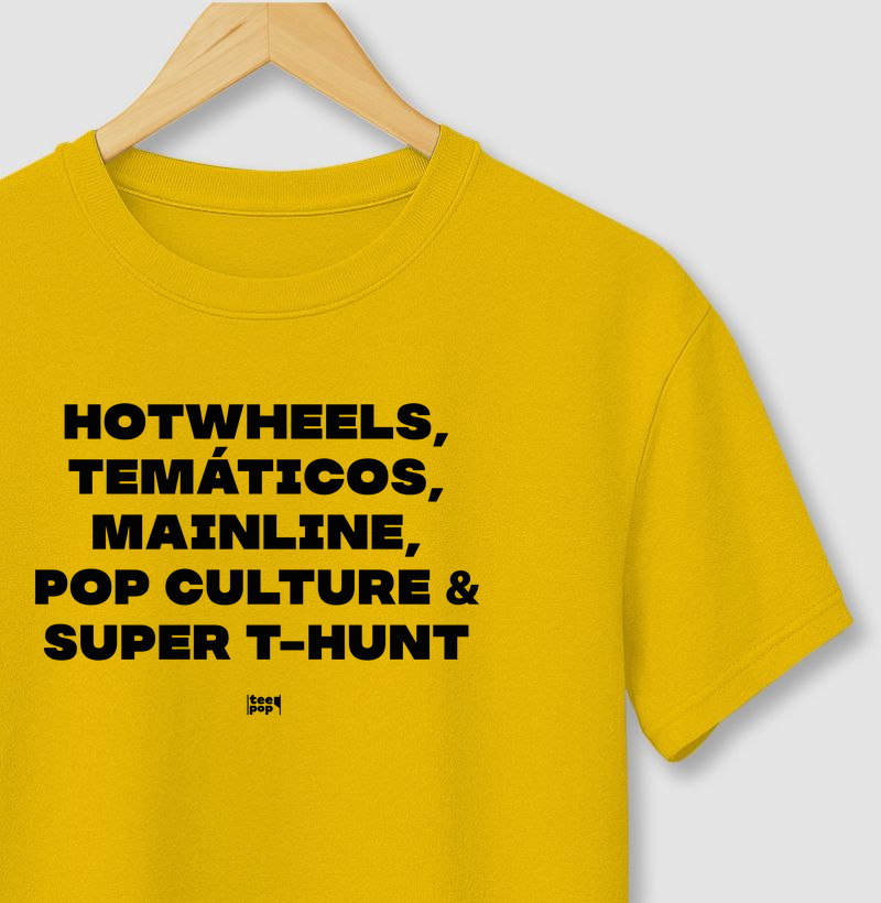 Camiseta colecionador miniaturas palavras semânticas HotWheels