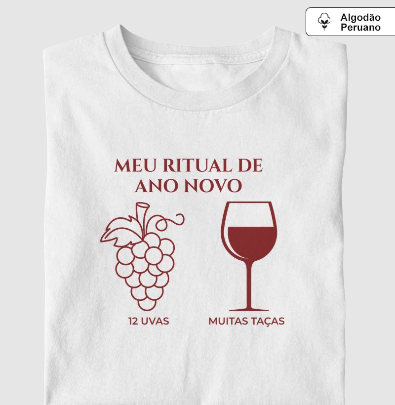 Camiseta Ritual de Ano Novo - Camiseta Algodão Peruano