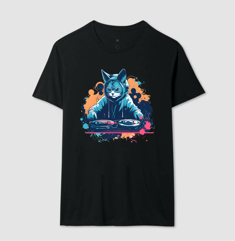 Camiseta Gato DJ
