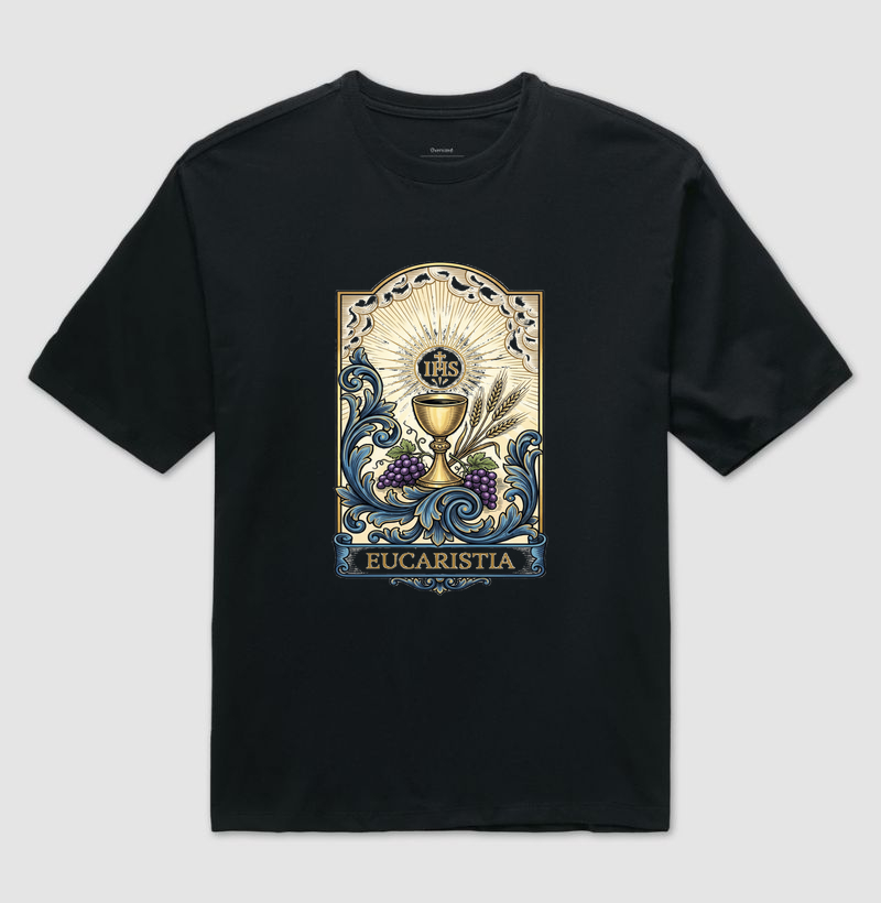 Medalha Eucaristia - Camiseta Oversized