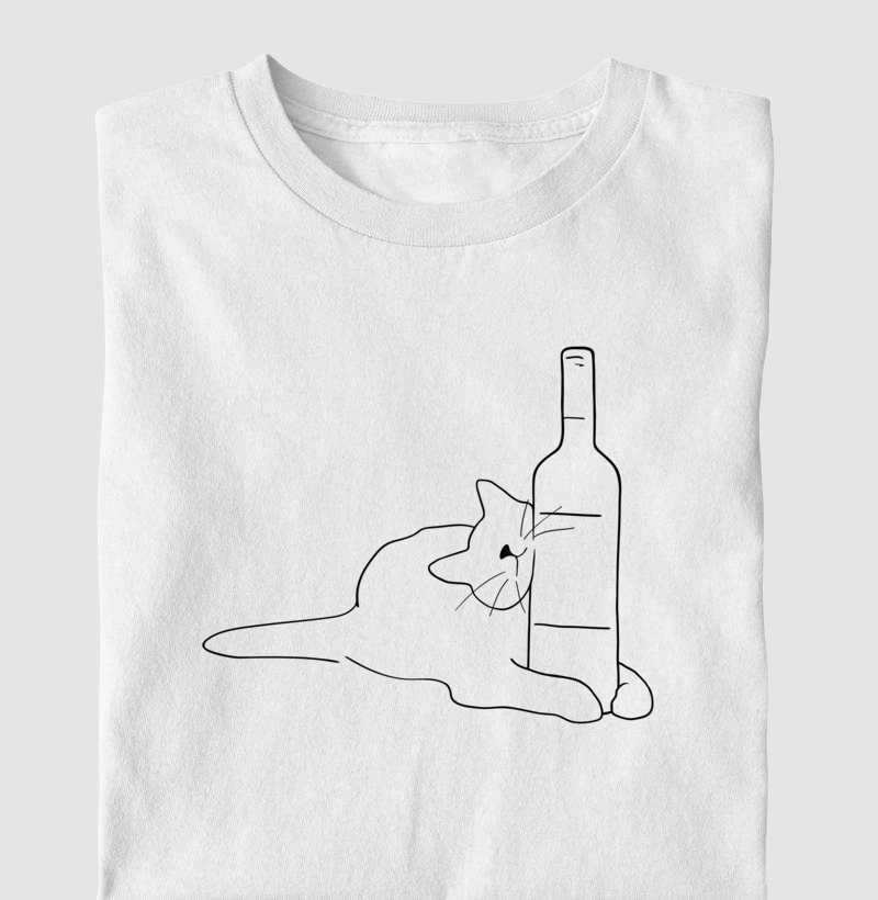Gato e vinho