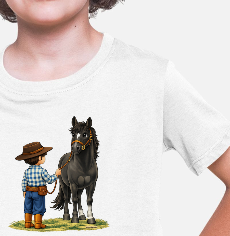 Menino Castanho e Cavalo 9