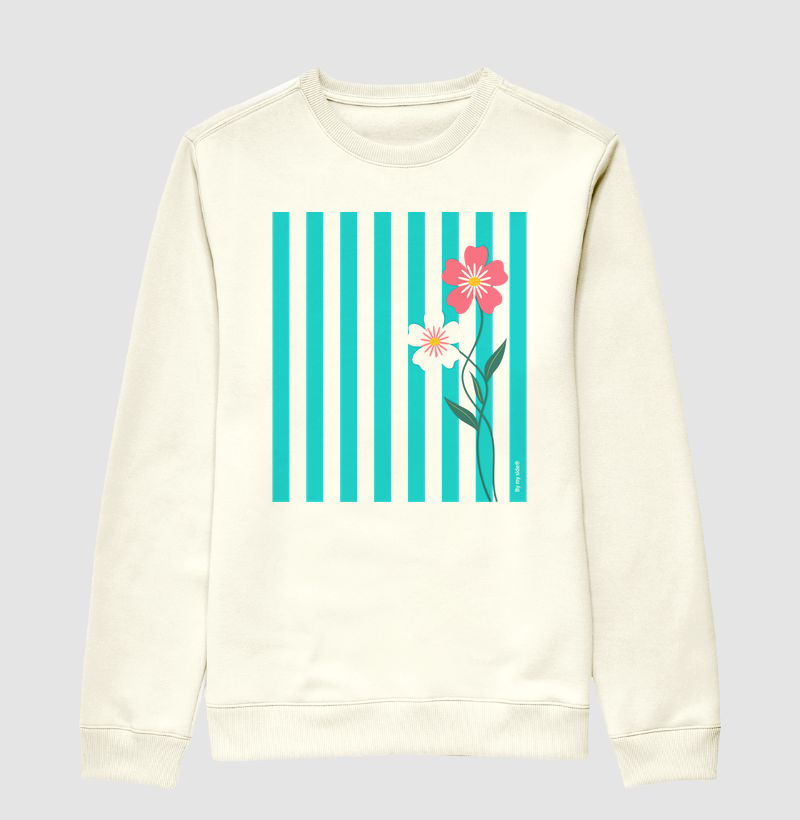 FLOR ROSA 01 - Suéter Moletom