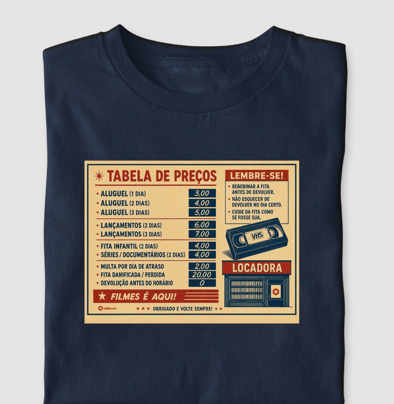 Tabela de Preços da Locadora