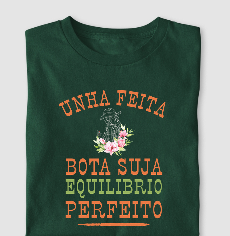 Unha feita, bota suja, equilibrio perfeito
