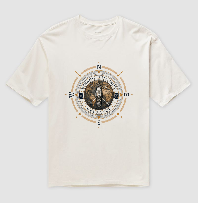 Operador de Posicionamento Dinâmico - Emblema - Camiseta Oversized