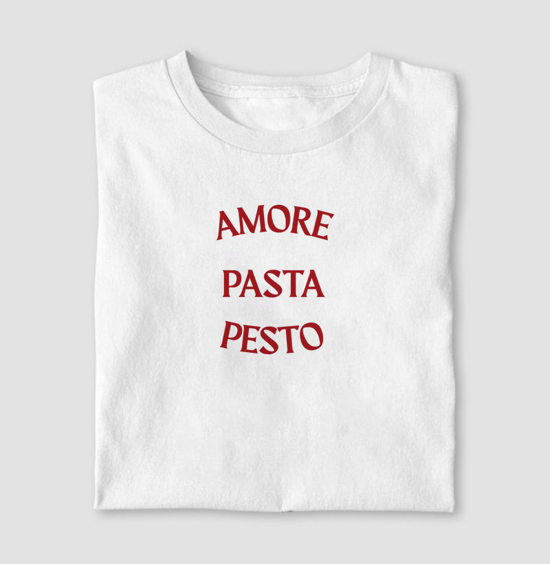 Camiseta Amore Pasta Pesto Red