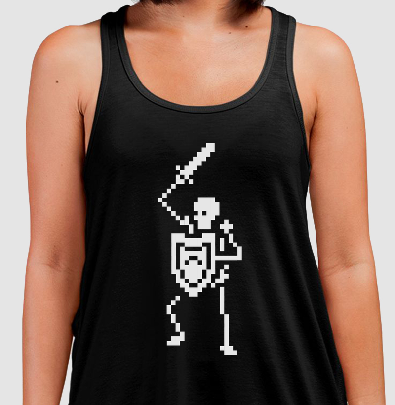 Pixel Skull Sword – Think Tee